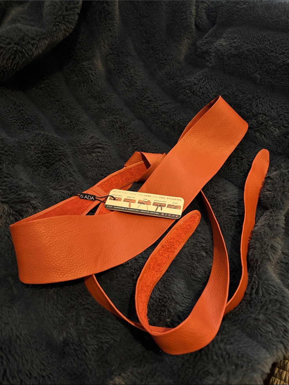 Ada Wide Wrap Women Belt in Bright Orange
